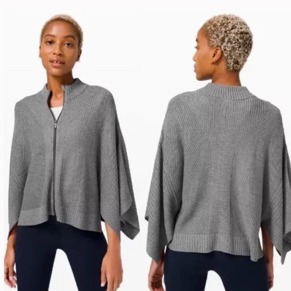 Lululemon softer still wrap grey‎ oversized cashmere size S/XS